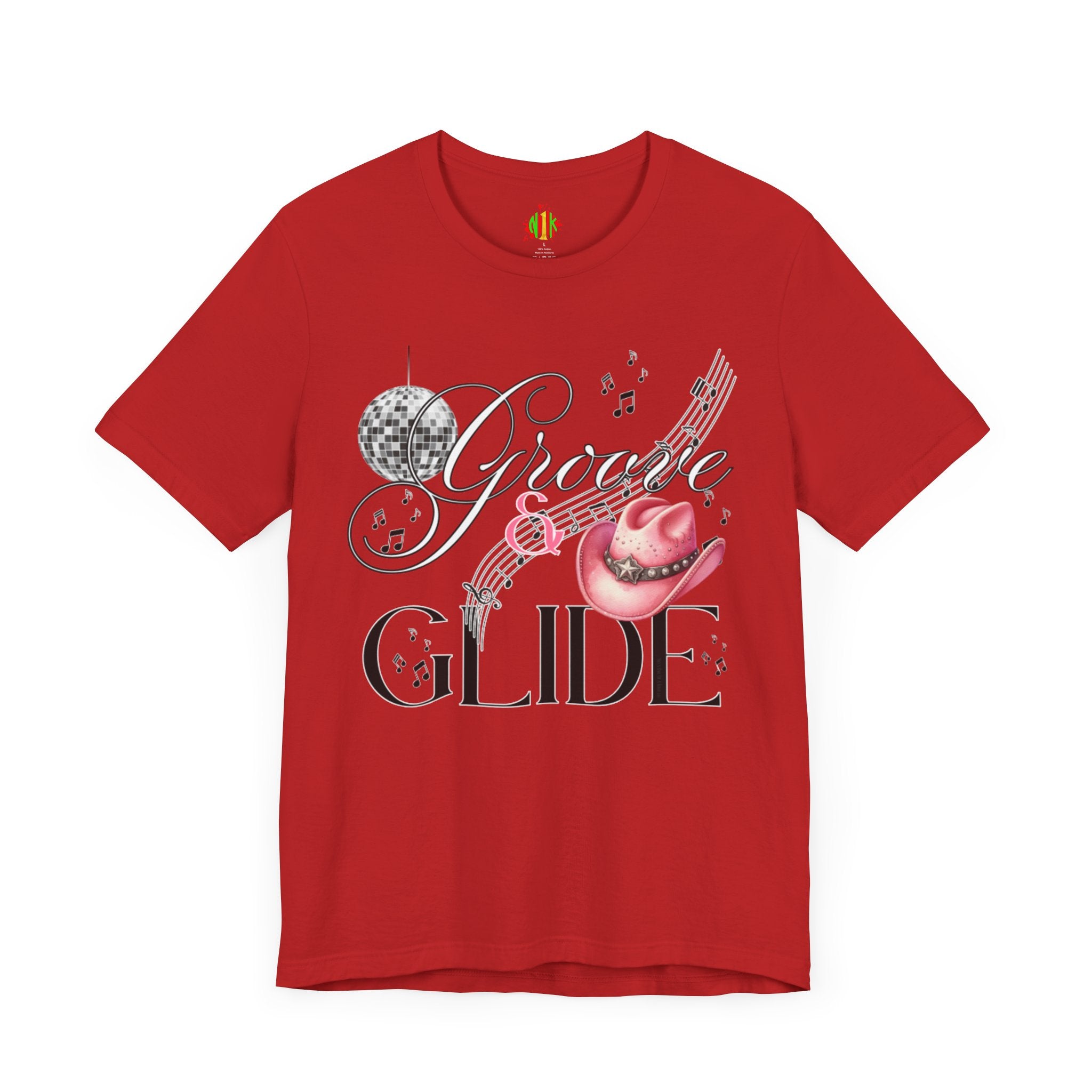 Groovy Glide Unisex Jersey Tee - Fun Retro Music Vibes